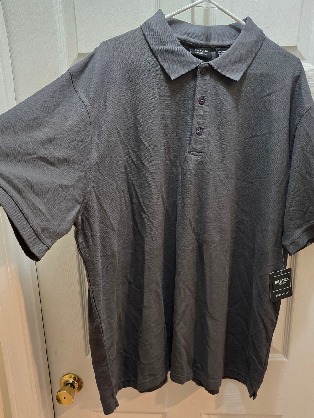 The Basics Men's Charcoal Gray Polo Shirt